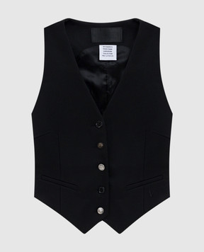 Vetements Чорний жилет з вовни WH76TG200B