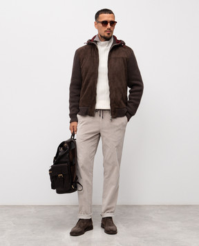 Brunello Cucinelli Коричнева сорочка в клітинку MY6471718