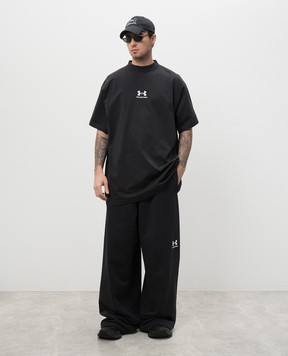 Balenciaga Черные спортивные штаны Baggy с вышивкой логотипа 809709TRVB8
