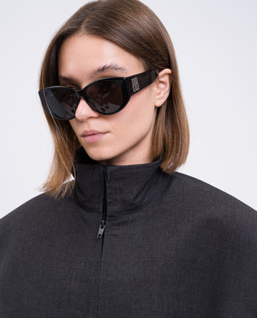 Balenciaga Чорні сонцезахисні окуляри Nano 832110T0039w