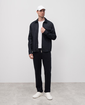 Moncler Синяя рубашка с нашивкой логотипа K10912F00017M6688