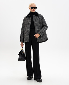 Dolce&Gabbana Пуховая куртка с шерстью в клеточку F9S86TGDC9G