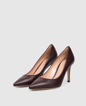 Gianvito Rossi Бордовые кожаные туфли G2458085RIC