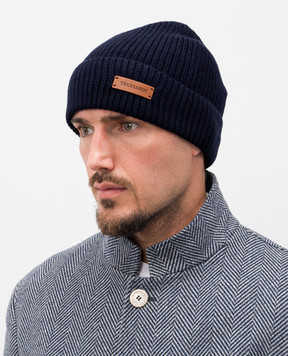 Trussardi Синя шапка з вовною з логотипом E603C000002NXHK04K98