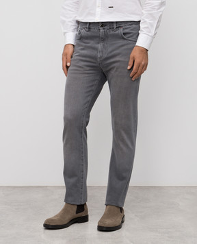 ISAIA Серые джинсы с логотип патч PND002DJ127