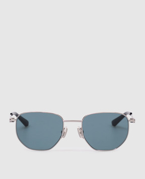 Bottega Veneta Сріблясті сонцезахисні окуляри Split Panthos 779505V4450