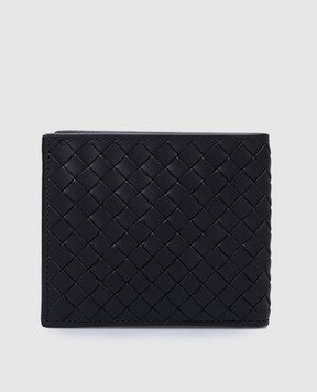 Bottega Veneta Черный кожаный портмоне Intrecciato Piccolo 805654V4LQ2