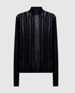 Ann Demeulemeester Чорний гольф Aamu з кашеміром, шовком та вовною альпаки B0013193KN068