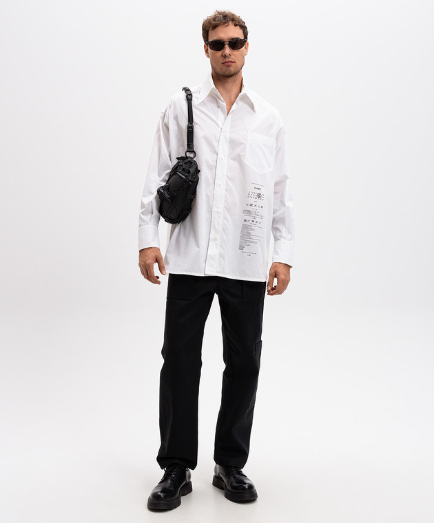 Maison Margiela MM6 Белая рубашка с принтом логотипа SH0DT0014M35152 изображение 2