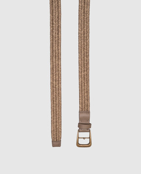 Brunello Cucinelli Бежевый плетеный ремень из рафии. M0NACC261