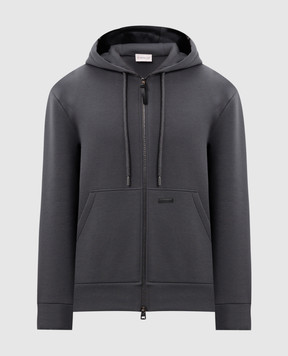 Moncler Серая спортивная куртка с нашивкой логотипа J20918G0002089AMD