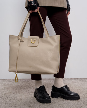Gianni Chiarini Бежева шкіряна сумка-тоут Marisol BS11471TKL