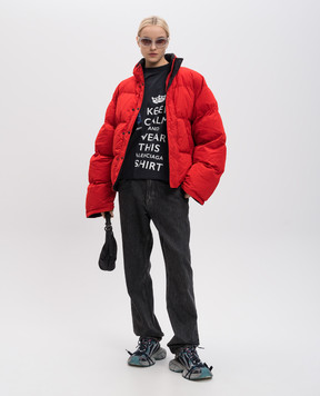 Balenciaga Серая футболка с принтом 808414TRVH8