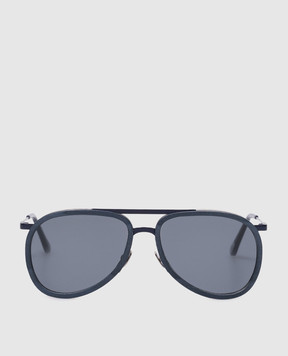 Vilebrequin Сині сонцезахисні окуляри-авіатори WOOD з логотипом V2NA6108