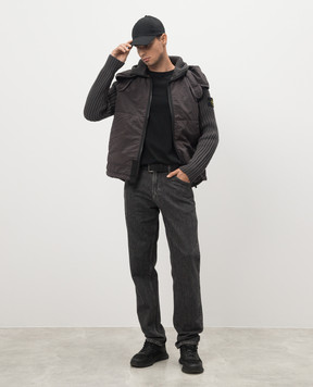 Stone Island Серая куртка с шерстью с логотипом 811543934