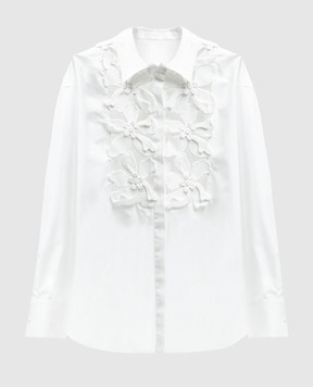Valentino Біла блуза з квітковою аплікацією Hibiscus 4B0AB6F05DN