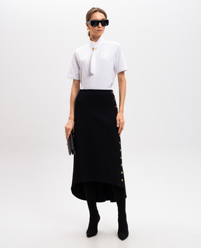 Givenchy Черная юбка миди с логотипом BW40XQ4ZPG