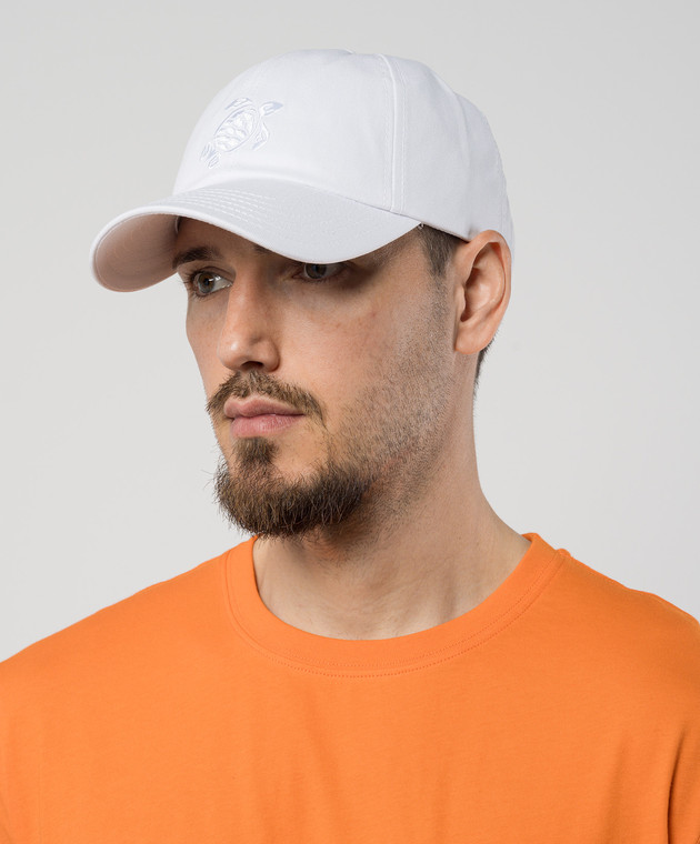 Vilebrequin Белая кепка Capson с вышивкой логотипа PSNU2401 изображение 2
