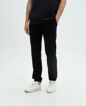 MSGM Чорні джогери з вишивкою логотипа 3740MP75247799