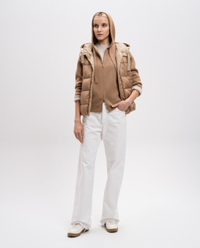 Max Mara Бежевий двосторонній пуховий жилет JSOFT JSOFT