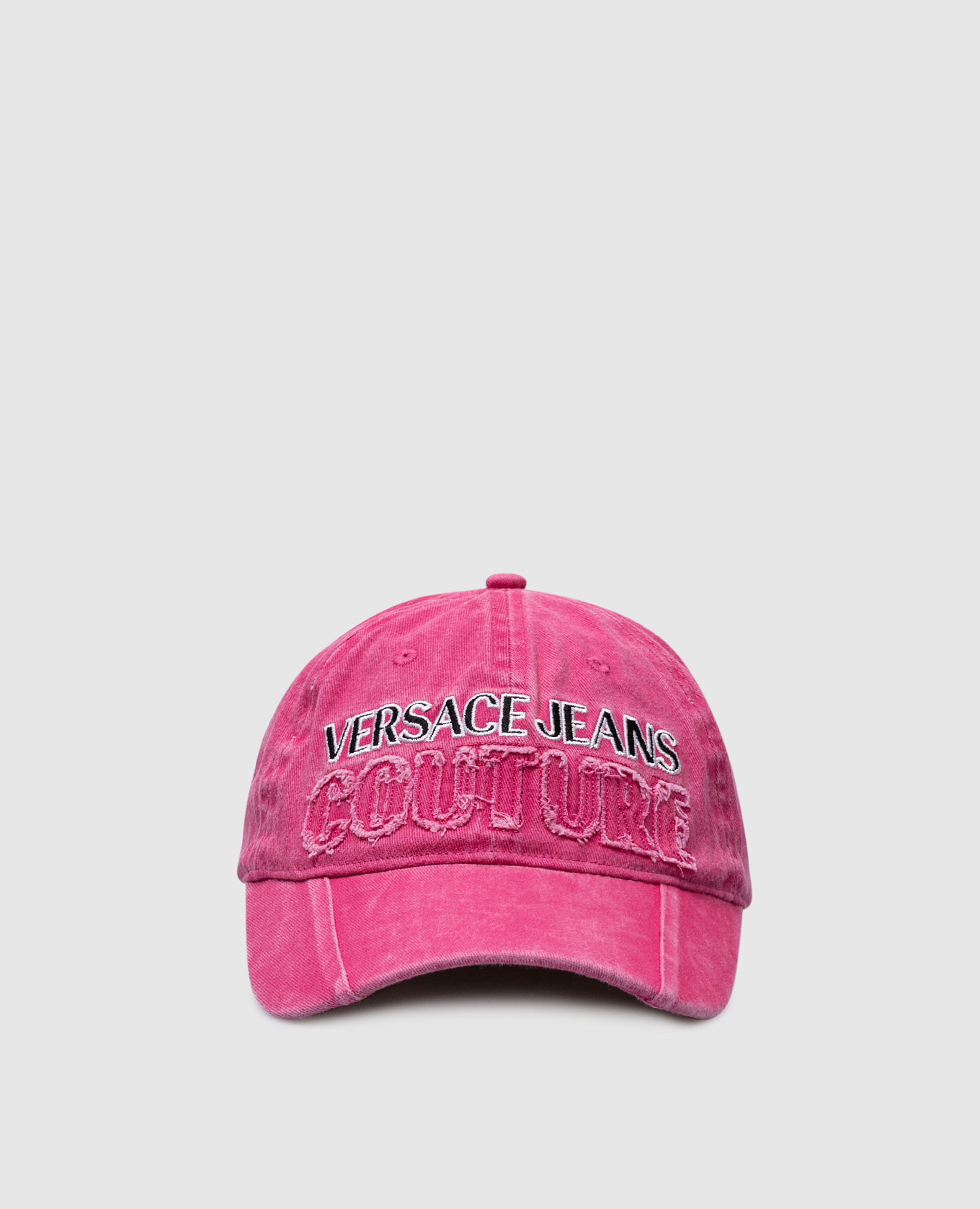 Розовая кепка с вышивкой логотипа