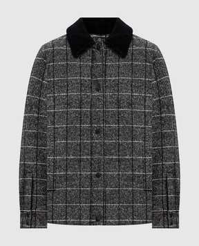 Dolce&Gabbana Пуховая куртка с шерстью в клеточку F9S86TGDC9G
