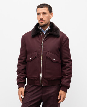 Brett Johnson Бордова куртка з вовною FW25O53L512VINS