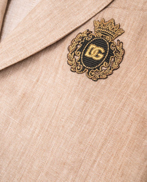 Dolce&Gabbana Дитячий коричневий піджак з льону L41E97FU4L0
