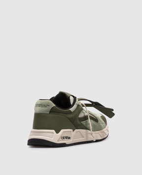 Off-White Зелені комбіновані кросівки Kick Off OMIA289S25LEA001