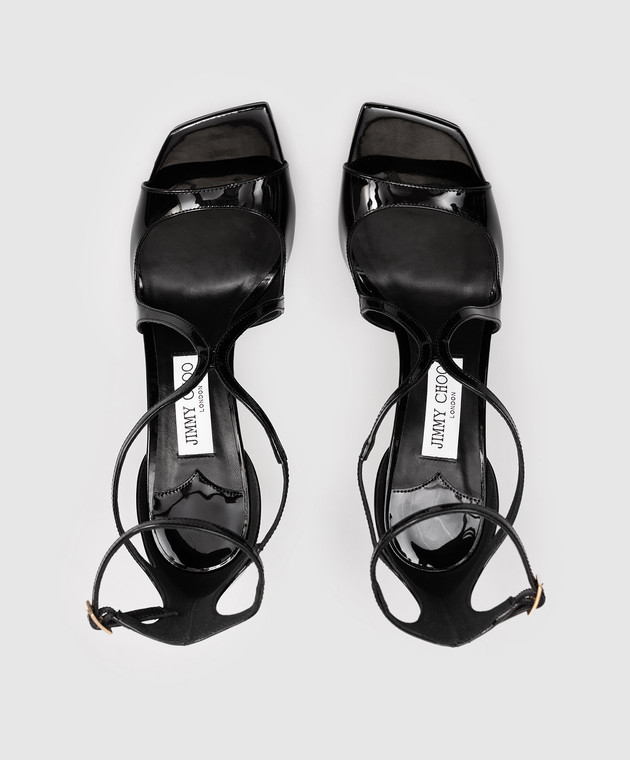 Jimmy Choo - Чорні шкіряні лаковані босоніжки Azia AZIA95PAT