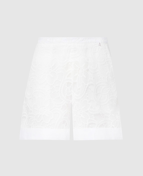 White shorts with lace
