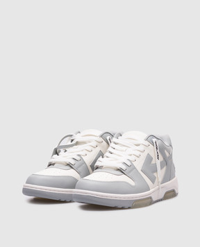 Off-White Сірі шкіряні кросівки Оut Оf Оffice OMIA189C99LEA007