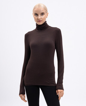 Twinset Коричневий гольф з логотипом 252LI2WAA