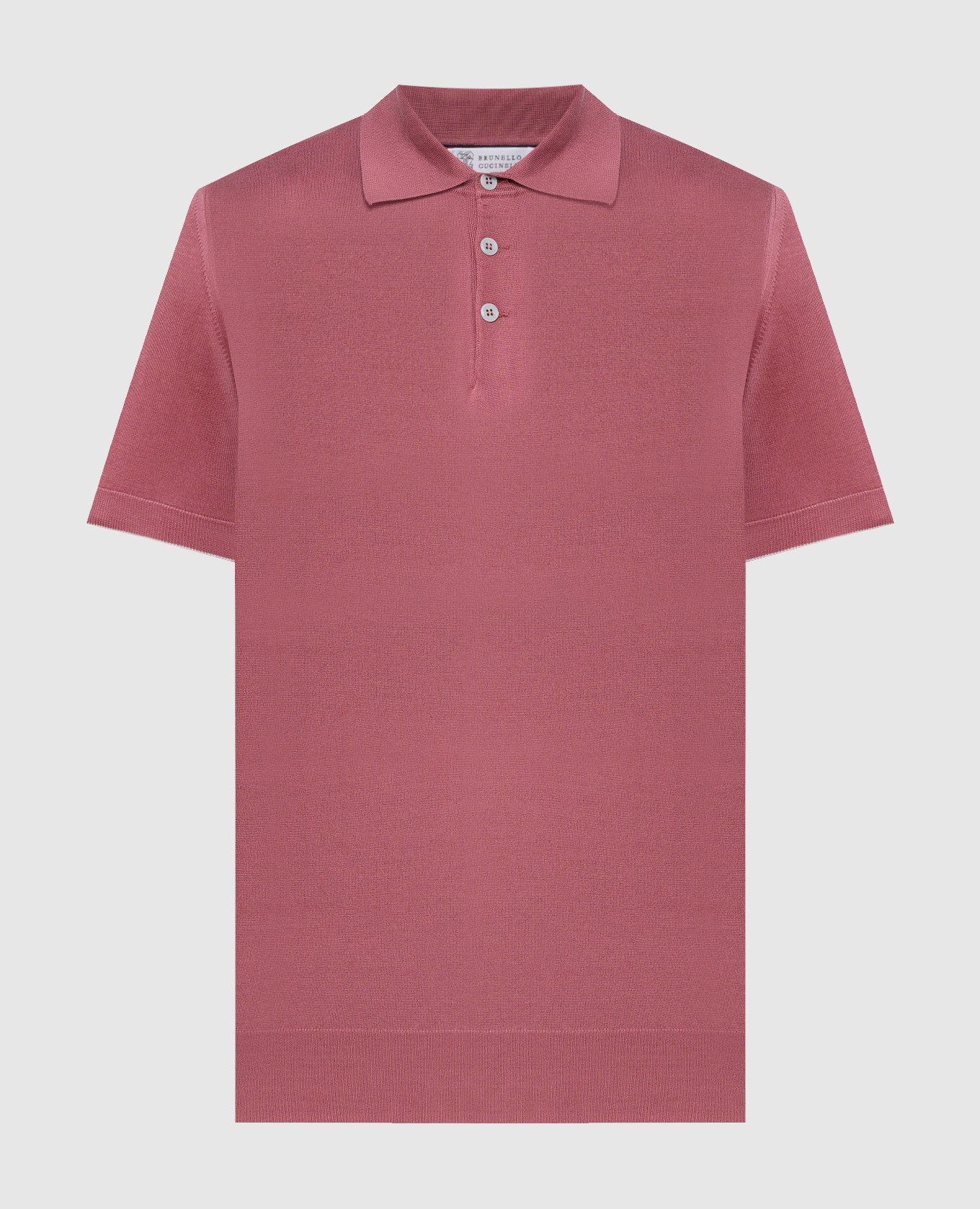 Pink polo shirt with edging