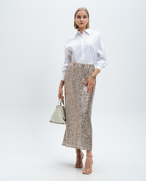 Twinset Золотиста спідниця в паєтки 242TF2030
