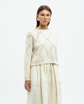 Max Mara Weekend Бежевий светр ABBOZZI з асиметричним низом ABBOZZI