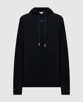 Off-White Черный худи Pinkflower с вышивкой логотипа Off OWBB035F24FLE002