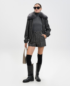 Dolce&Gabbana Сірий гольф з кашеміру з монограмою DG FXW42ZJBW0P
