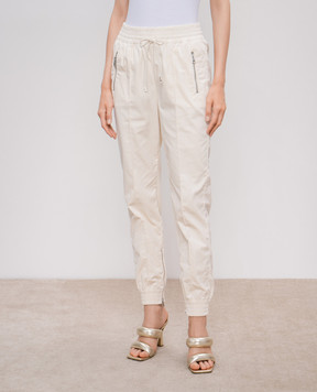 Ermanno Scervino Бежевые вельветовые джогеры D457P308HBP