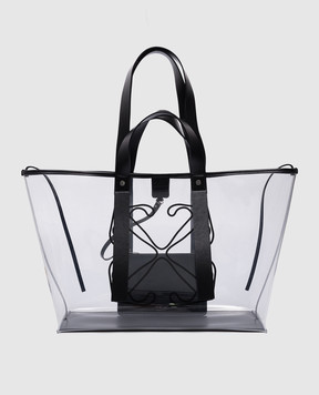 Off-White Прозрачная комбинированная сумка-тоут Day Off с логотипом Arrow OWNA225S24MAT002