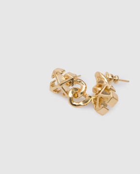Off-White Золотые серьги с логотипом Arrow OWOD29SC99MET001