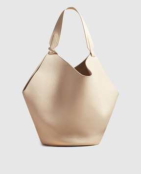 Khaite Бежева шкіряна сумка Lotus HAITEBAG