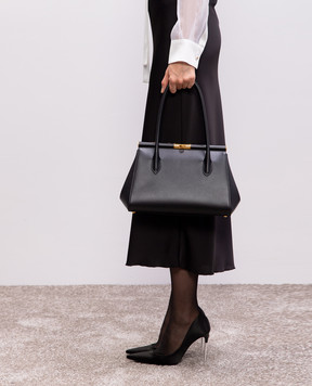 Dolce&Gabbana Черная кожаная сумка-тоут Marlene BB7734A3G19