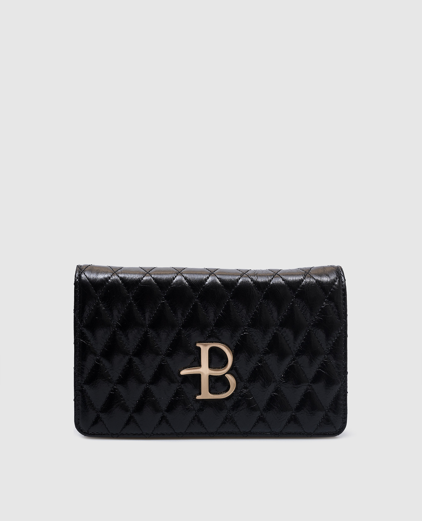 

Черная кожаная сумка кросс-боди DIAMOND POCHETTE, Черный, Сумки через плечо