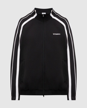 Vetements Чорна спортивна куртка з вишивкою логотипа UH76GJ300Bm
