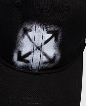 Off-White Детская черная кепка с принтом Arrow OBLB002S25FAB001