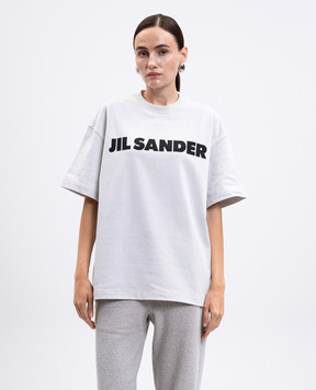 Jil Sander Сіра футболка з принтом логотипа J53GC0009J45148