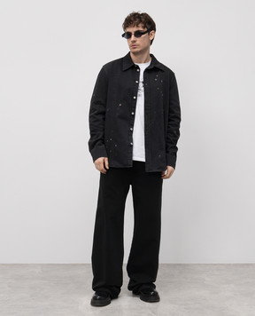 Maison Margiela MM6 Чорні джинси з логотипом SH2KA0030S30653