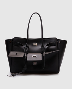 Balenciaga Черная кожаная сумка Bel Air Carry All 8356702ABAW