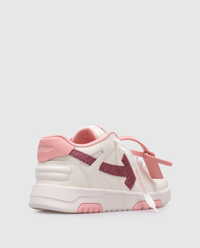 Off-White Детские белые кожаные кроссовки Out of office с логотипом OGIA007S25LEA002